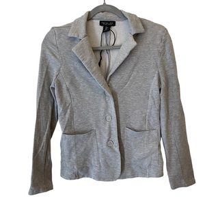 Rachel Zoe Blazer Jersey Knit Stretchy Button Front Notched Lapel Size Small